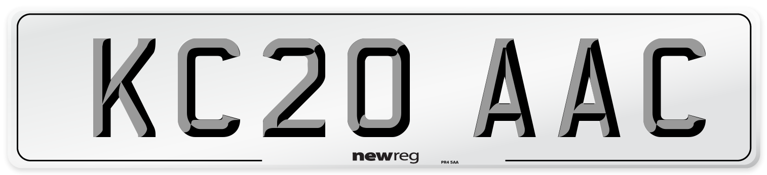 KC20 AAC Number Plate from New Reg